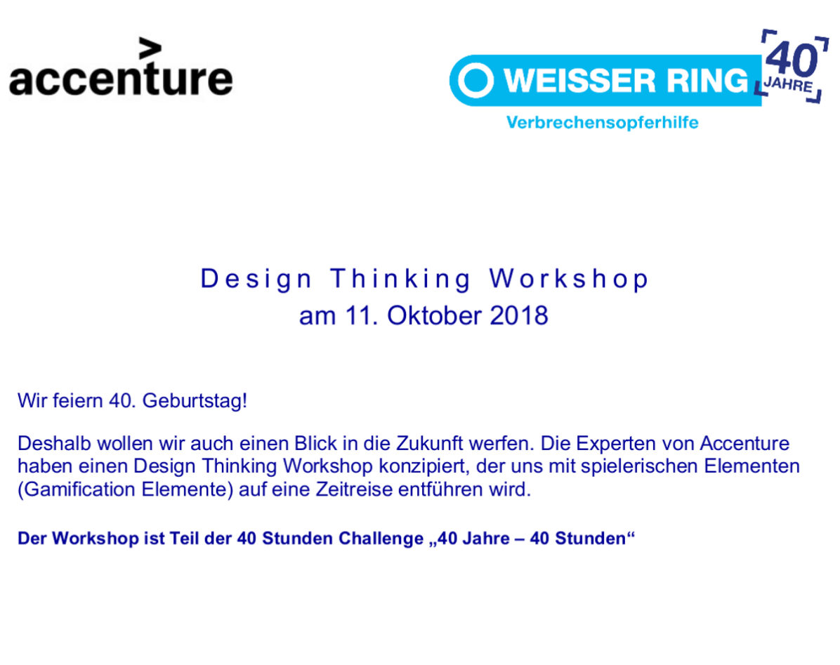 Einladung Design Thinking Workshop