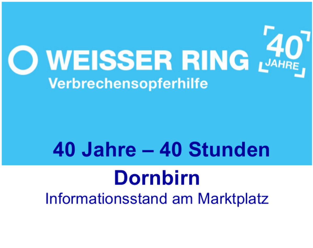 Dornbirn - Ankündigung Info-Stand