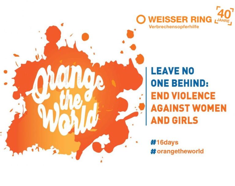 Kampagne "Orange The World" Weisser Ring