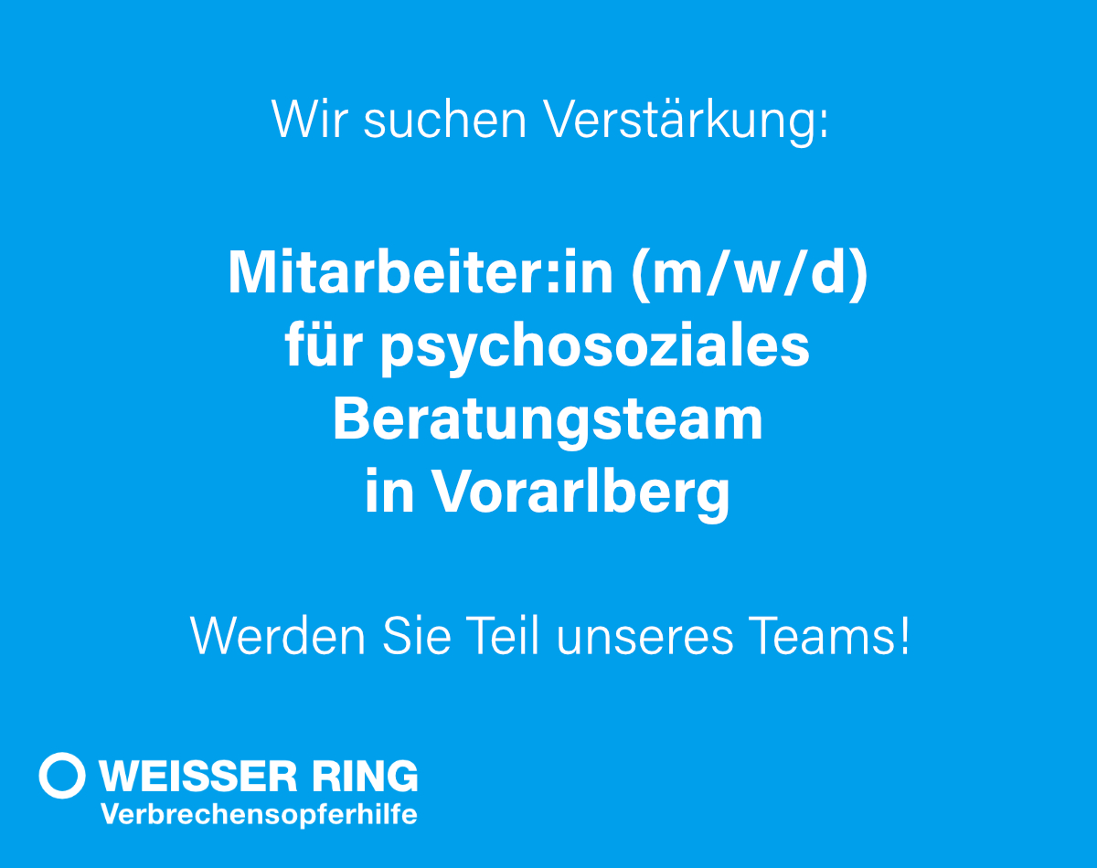 Wir suchen Verstärkung: Mitarbeiter:in (m/w/d) für psychosoziales Beratungsteam in Vorarlberg. Werden Sie Teil unseres Teams!